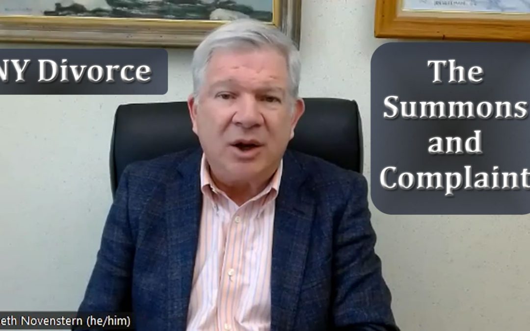 What is the Summons and Complaint – NY Divorce